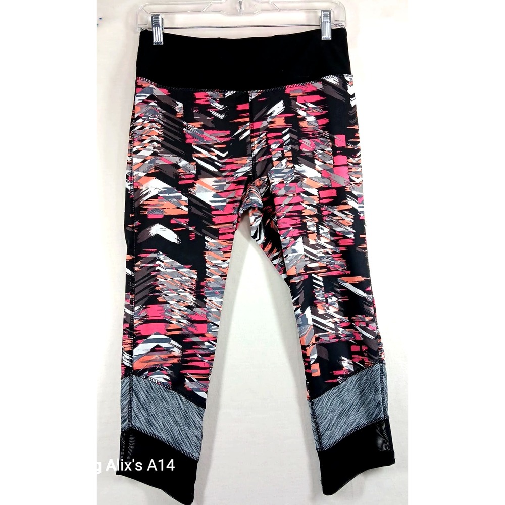 RBX Women's Capri length high waisted 4 way stretch leggings Yoga Gym Running M